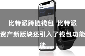 比特派跨链钱包  比特派资产新版块还引入了钱包功能